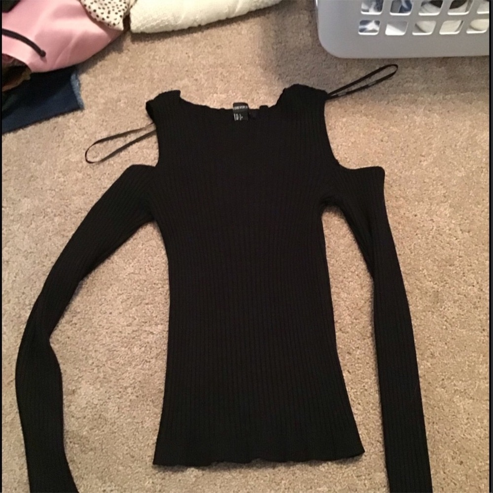 SOLD Forever 21 cold shoulder long sleeve shirt